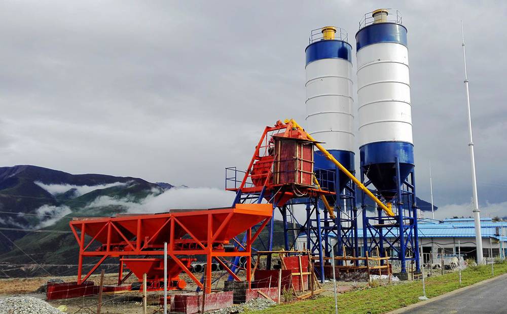 HZS75 Concrete Batching Plant In Philippines