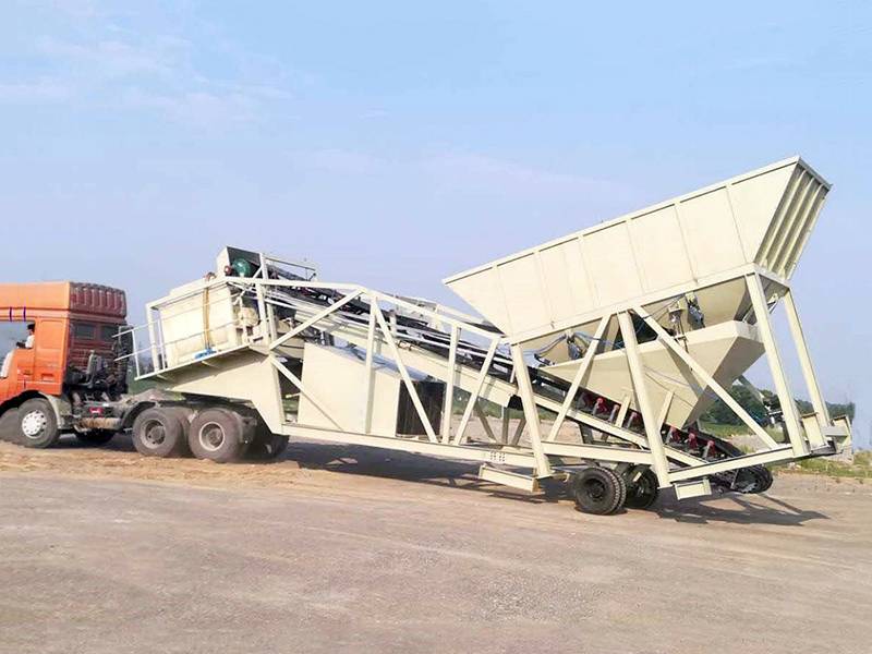 Our 75M3 YHZS75 Mobile Concrete Mixing Plant Was Installed in Kenya